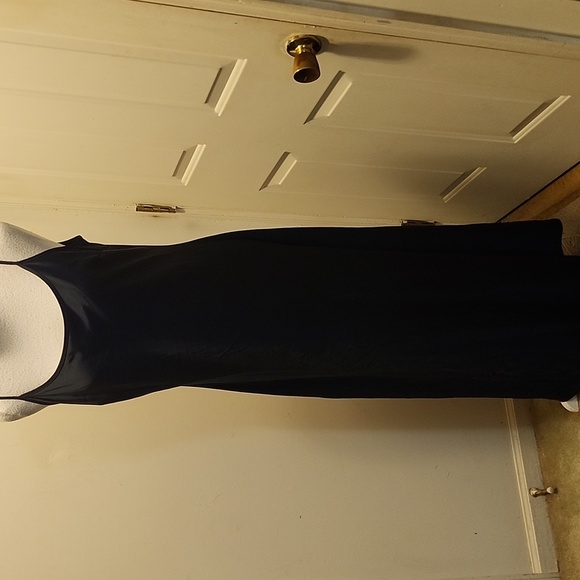 SAINT ART Haley slip dress Navy Adjustable Straps Maxi - Picture 3 of 11